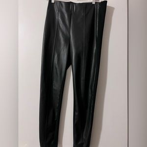 Leather front leggings Ann Taylor size 6